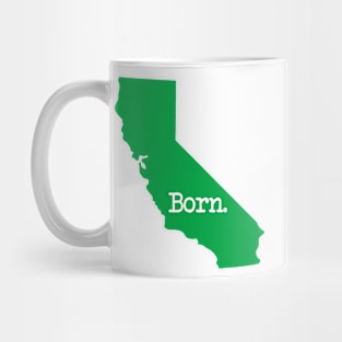 California Born CA Green Mug